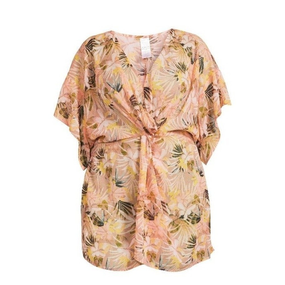 Time and Tru Women's Plus Size Twist Front Cover-Up 2X Dress NWT 1X Bandeau New